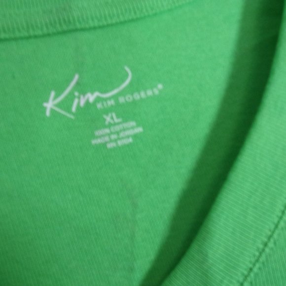 Kim Rogers Green V-Neck Knit Top - Picture 3 of 3